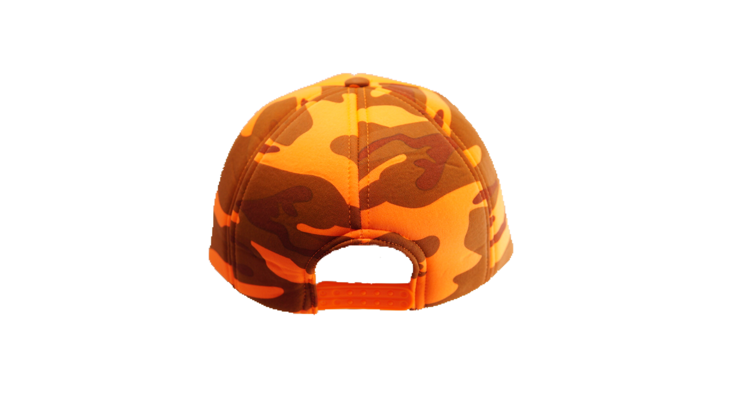 Hi-Vis Orange Camouflage All Foam Winter Trucker Hat