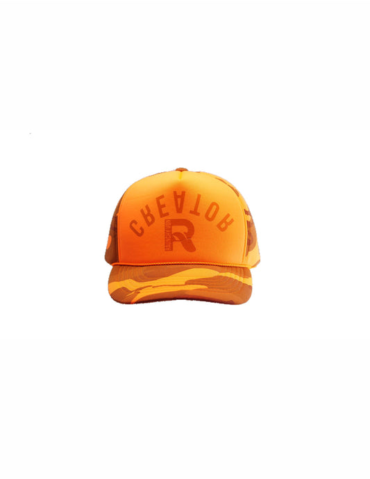 Hi-Vis Orange Camouflage All Foam Winter Trucker Hat